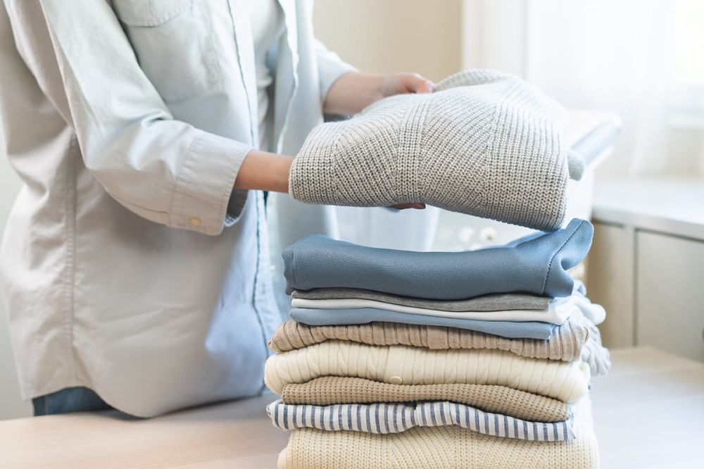 Du linge parfaitement nettoyé et repassé Du linge parfaitement nettoyé et repassé